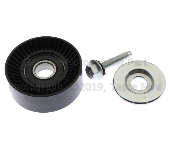 FT4Z8678A - Cooling System: Idler Pulley for Ford: Bronco, Edge, Explorer, F-150, Fusion, Police Interceptor Utility, Ranger | Lincoln: Aviator, Continental, MKX, MKZ, Nautilus Image