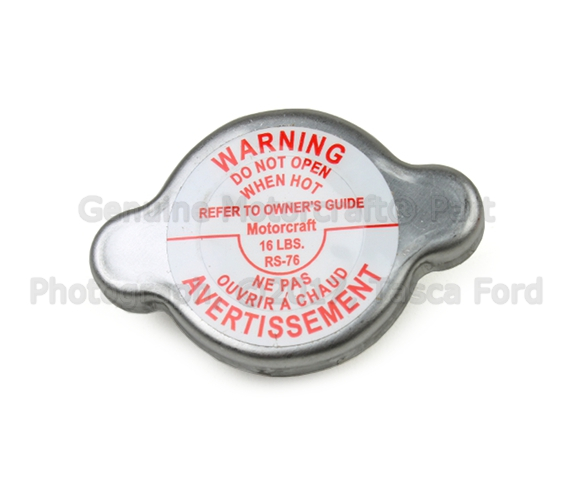 E9SZ8100A - Engine: Reservoir Assembly Cap for Ford: Escort, Expedition, Explorer, Explorer Sport, Explorer Sport Trac, F-150, F-250 Super Duty, F-350 Super Duty, F-450 Super Duty, Mustang, Probe, Ranger, Tempo, Thunderbird, Windstar | Lincoln: Navigator | Mercury: Cougar, Mountaineer, Topaz, Tracer Image