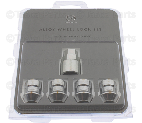 アクセサリー C9 Mazda Wheel Locks - Black - Dual Hex (4 locking lug nuts