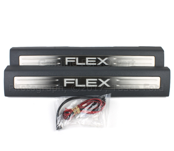9A8Z74132A08AB - Exterior: Illuminated Door Sills - Sterling Grey for Ford: Flex Image