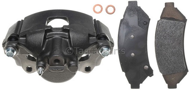 19203878 - : Front Driver Side Disc Brake Caliper Assembly with Semi-Metallic Pads (Loaded Non-Coated), Remanufactured for GM Image