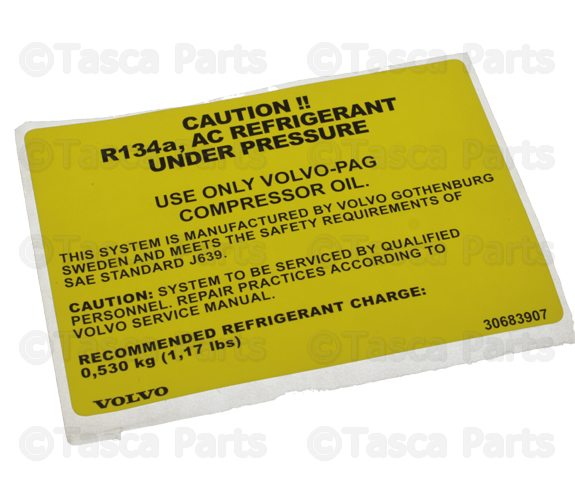 30683907 - Body: AC Label for Volvo Image