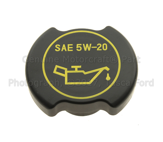 EP5Z6766A - Engine: Filler Cap for Ford: Contour, Crown Victoria, E-150, E-150 Club Wagon, E-250, E-350 Club Wagon, E-350 Super Duty, E-450 Super Duty, Edge, Escape, Escort, Expedition, Explorer, Explorer Sport, Explorer Sport Trac, F-150, F-150 Heritage, F-250 Super Duty, F-350 Super Duty, F-450 Super Duty, F-550 Super Duty, Five Hundred, Flex, Focus, Freestyle, Fusion, Mustang, Police Interceptor Sedan, Police Interceptor Utility, Ranger, Taurus, Taurus X, Transit-150, Transit-250, Transit-350, Transit-350 HD | Lincoln: Continental, LS, Mark LT, MKS, MKT, MKX, MKZ, Navigator, Town Car, Zephyr | Mercury: Cougar, Grand Marquis, Mariner, Milan, Montego, Mountaineer, Mystique, Sable Image