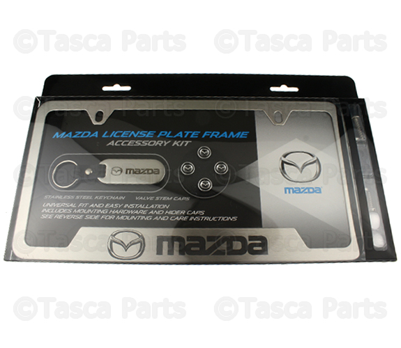 83Z40 - Exterior: License Plate Frame Gift Set for Mazda: 2, 3, 5, 6, CX-3, CX-5, CX-7, CX-9, MPV, MX-5 Miata, RX-8, Tribute Image