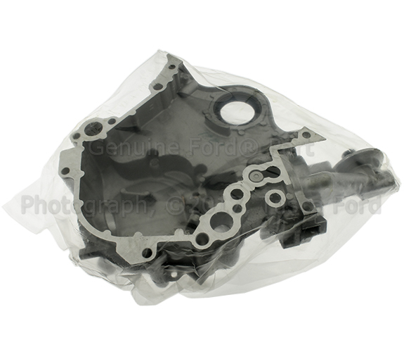 4F2Z6019BA - Engine: Timing Cover for Ford: E-150, E-150 Club Wagon, E-150 Econoline, E-150 Econoline Club Wagon, E-250, E-250 Econoline, F-150, F-150 Heritage, Mustang, Thunderbird, Windstar | Mercury: Cougar Image