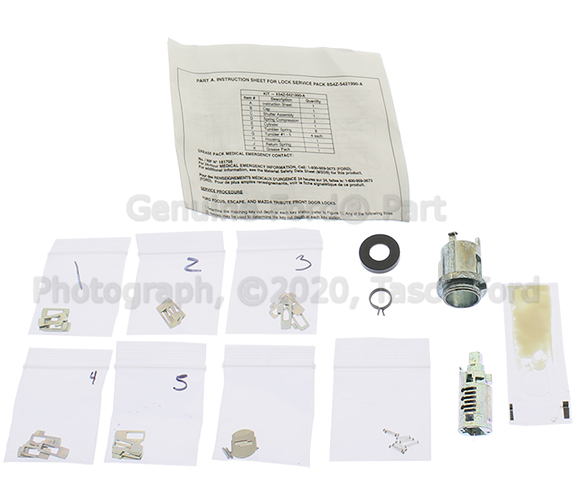 8S4Z5421990A - Body: Lock Cylinder for Ford: Escape, Explorer, Focus, Police Interceptor Utility, Taurus Image
