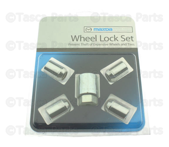 2004-2025 Mazda Alloy Wheels Locks, Chrome Finish (Set Of 4) C9N3