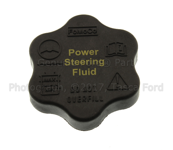 9C3Z3A006A - Steering: Reservoir Cap for Ford: F-250 Super Duty, F-350 Super Duty, F-450 Super Duty, F-550 Super Duty Image