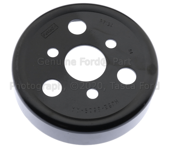 HJ5Z8509A - Cooling System: Pulley for Ford: Bronco, Bronco Sport, Edge, Escape, Explorer, Focus, Fusion, Maverick, Mustang, Ranger, Special Service Police Sedan, Taurus, Transit Connect | Lincoln: Corsair, MKC, MKT, MKZ, Nautilus | Mercury: Mariner, Milan Image
