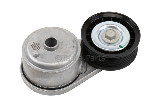 89017309 - Cooling System: Belt Tensioner for Cadillac: Escalade | Chevrolet: Astro, Blazer, C1500, C2500, C3500, C3500HD, Express 1500, Express 2500, Express 3500, K1500 Pickup, K2500 Pickup, K3500 Pickup, P30, S10, Silverado 1500, Silverado 1500 Classic, Suburban C1500, Suburban C2500, Suburban K1500, Suburban K2500, Tahoe | GMC: C1500 Pickup, C2500 Pickup, C3500 Pickup, C3500HD, Jimmy, K1500 Pickup, K2500 Pickup, K3500 Pickup, P3500, Safari, Savana 1500, Savana 2500, Savana 3500, Sierra 1500, Sierra 1500 Classic, Sonoma, Suburban C1500, Suburban C2500, Suburban K1500, Suburban K2500, Yukon | Oldsmobile: Bravada Image