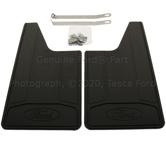 FL3Z16A550D - Body: Splash Guards, Heavy-Duty, Black, Rear Pair for Ford: F-150 Image