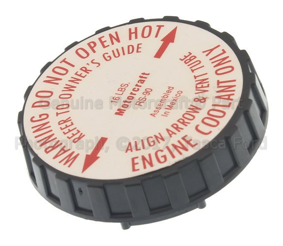 F4TZ8100B - Cooling System: Radiator Cap for Ford: Aerostar, Country Squire, Crown Victoria, Escort, EXP, Explorer, LTD, LTD Crown Victoria, Mustang, Ranger, Taurus, Tempo, Thunderbird | Lincoln: Continental, Mark VII, Town Car | Mercury: Capri, Colony Park, Cougar, Grand Marquis, Lynx, Marquis, Sable, Topaz Image