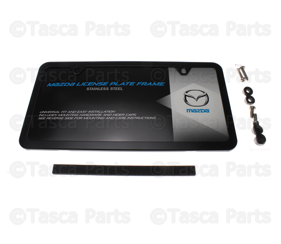 83Z11 - Exterior: License Plate Frame No Logo, Slimline for Mazda: 2, 3, 5, 6, CX-3, CX-5, CX-7, CX-9, MPV, MX-5 Miata, RX-8, Tribute Image