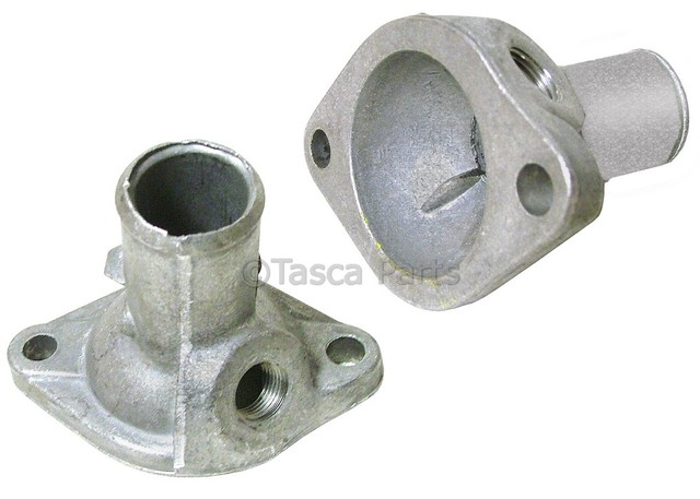 14081284 - Cooling System: Thermostat Housing for Chevrolet: Astro, C/K Pickup, C1500, C2500, G10, G20, G30, K1500 Pickup, K2500 Pickup, R10, R20, S10, S10 Blazer, V10 | GMC: C1500 Pickup, C2500 Pickup, Caballero, G1500, G2500, G3500, Jimmy S15, K1500 Pickup, K2500 Pickup, R1500 Pickup, R2500 Pickup, S15, Safari, Sonoma, Syclone, V1500 | Oldsmobile: Bravada Image