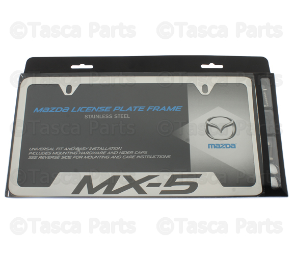 83D35 - Exterior: License Plate Frame - Polished With Mx-5 Logo for Mazda: MX-5 Miata Image