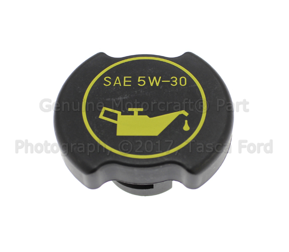 EL3Z6766A - Engine: Filler Cap for Ford: E-350 Super Duty, E-450 Super Duty, Expedition, Explorer, F-150, F-250 Super Duty, F-350 Super Duty, F-450 Super Duty, F-550 Super Duty, Flex, Police Interceptor Sedan, Police Interceptor Utility, Taurus, Transit-150, Transit-250, Transit-350, Transit-350 HD | Lincoln: MKS, MKT, Navigator Image