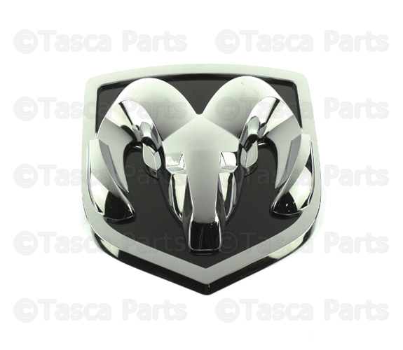 68050754AA - Exterior Ornamentation: Ram Head Medallion for Dodge: Ram 1500, Ram 2500, Ram 3500 | Ram: 1500, 2500, 3500 Image