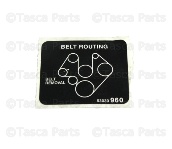 53030960 - Cooling: Belt Routing Label for Mopar Image