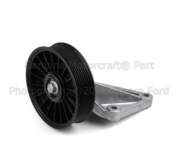 F5TZ8678AC - Cooling System: Idler Pulley for Ford: F-250 Super Duty, F-350 Super Duty, F-450 Super Duty, F-550 Super Duty Image