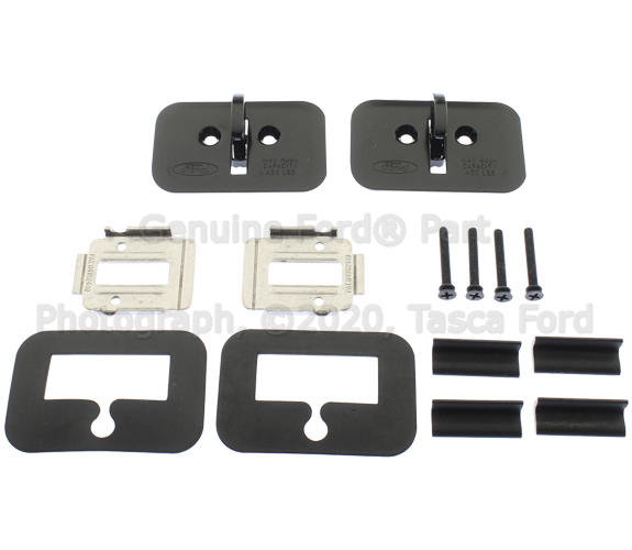 XC3Z99000A64BA - Exterior: Black E-Coat Bed Hooks for Ford: E-350 Super Duty, E-450 Super Duty, F-150, F-250 Super Duty, F-350 Super Duty, F-450 Super Duty, F-550 Super Duty, Ranger Image