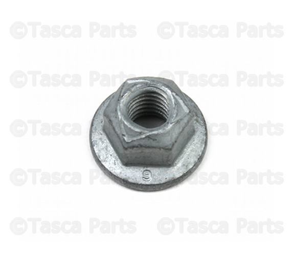 6505316AA - : Hex Flange Lock Nut, Mounting Right Side for Chrysler: 300, 300M, Aspen, Concorde, Pacifica, PT Cruiser, Sebring, Town &amp; Country, Voyager | Dodge: Avenger, Caravan, Challenger, Charger, Dakota, Durango, Grand Caravan, Intrepid, Journey, Magnum, Neon, Nitro, Ram 1500, Ram 2500, Ram 3500, Stratus, Viper | Fiat: 500 | Jeep: Cherokee, Commander, Compass, Grand Cherokee, Grand Cherokee L, Grand Wagoneer, Liberty, Wagoneer, Wrangler | Ram: 1500, 1500 Classic, 2500, 3500, Dakota, ProMaster 1500, ProMaster 2500, ProMaster 3500 | SRT: Viper Image