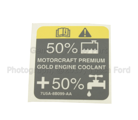 7U5Z8B099A - Body: Label for Ford: Fusion | Lincoln: MKZ, Zephyr | Mercury: Milan Image