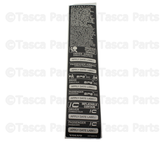 30748915 - Body: Air Bag Label for Volvo Image