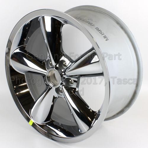 6R3Z1007A - Suspension: 18- X 8.5- Chromed Aluminum Wheel for Ford: Mustang Image