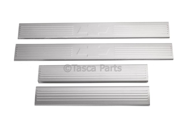 17802520 - Exterior: Door Sill Plates for Chevrolet: Avalanche, Silverado 1500, Silverado 1500 Classic, Silverado 1500 HD, Silverado 1500 HD Classic, Silverado 2500, Silverado 2500 HD, Silverado 2500 HD Classic, Silverado 3500, Silverado 3500 Classic, Silverado 3500 HD, Suburban 1500, Suburban 2500 Image