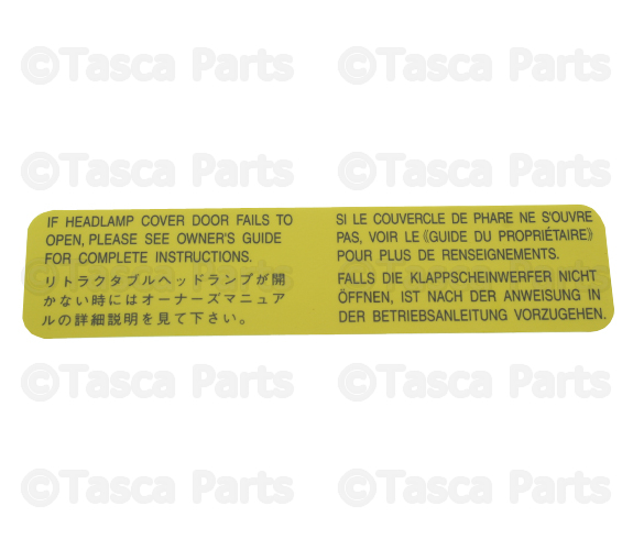 NA0451S02 - Body: Label for MAZDA Image