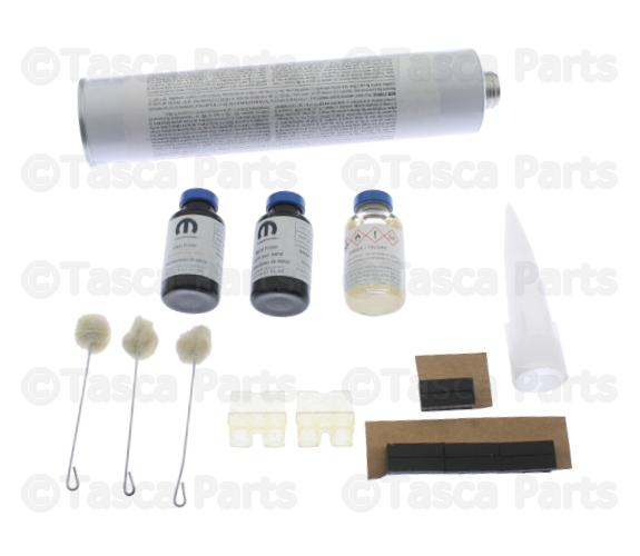 4864015AD - : Windshield Glass Installation Package for Chrysler: 200, 300, Pacifica, PT Cruiser, Sebring, Town &amp; Country | Dodge: Avenger, Caliber, Caravan, Durango, Grand Caravan, Journey, Magnum, Neon, Ram 1500, Ram 2500, Ram 3500, Stratus, Viper | Jeep: Compass, Patriot | Ram: C/V | SRT: Viper Image