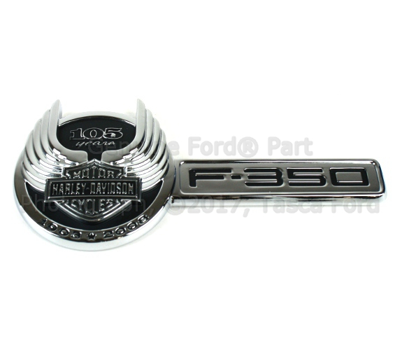 8C3Z9942528B - Body: Nameplate for Ford: F-250 Super Duty, F-350 Super Duty, F-450 Super Duty Image