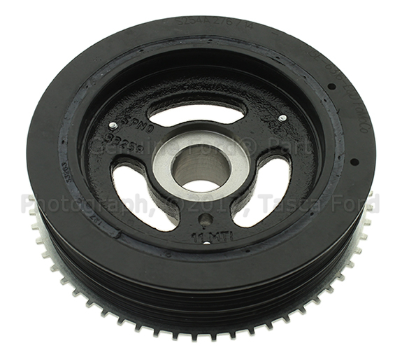 CJ5Z6312F - Engine: Engine Crankshaft Pulley for Ford: Bronco, Bronco Sport, Edge, Escape, Explorer, Focus, Fusion, Mustang, Special Service Police Sedan, Taurus | Lincoln: Corsair, MKC, MKZ, Nautilus Image