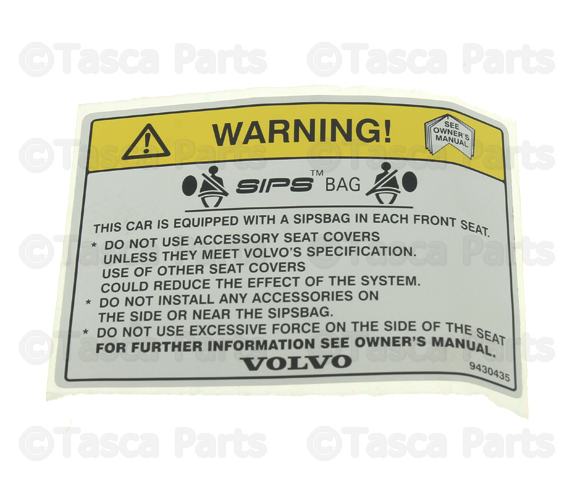 9430435 - Body: Air Bag Label for Volvo Image