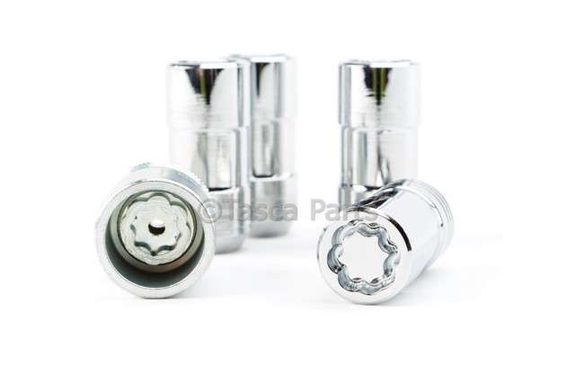 85105307 - Wheels: Wheel Lock Kit - Chrome - M14 X 1.5 X 49.9 for Buick: Enclave, Envision | Cadillac: Escalade, Escalade ESV, SRX, XT4, XT5, XT6 | Chevrolet: Avalanche, Blazer, Camaro, Colorado, Equinox, Silverado 1500, Silverado 1500 Classic, Silverado 1500 HD Classic, Silverado 1500 LTD, Silverado 2500 HD, Silverado 2500 HD Classic, Silverado 3500 Classic, Silverado 3500 HD, Suburban, Suburban 1500, Suburban 2500, Suburban 3500 HD, Tahoe, Traverse | GMC: Acadia, Acadia Limited, Canyon, Sierra 1500, Sierra 1500 Classic, Sierra 1500 HD Classic, Sierra 1500 Limited, Sierra 2500 HD, Sierra 2500 HD Classic, Sierra 3500 Classic, Sierra 3500 HD, Terrain, Yukon, Yukon XL Image