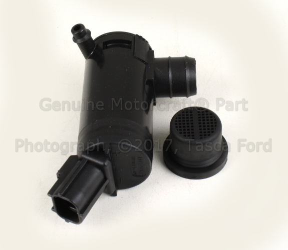 7R3Z17664A - Body: Windshield Washer Pump for Ford: Crown Victoria, E-150, E-150 Club Wagon, E-150 Econoline, E-150 Econoline Club Wagon, E-250, E-250 Econoline, E-350 Club Wagon, E-350 Econoline, E-350 Econoline Club Wagon, E-350 Super Duty, E-450 Super Duty, Expedition, Explorer Sport Trac, F-150, F-150 Heritage, F-250, F-250 Super Duty, F-350 Super Duty, F-450 Super Duty, F-550 Super Duty, Five Hundred, Focus, Freestar, Mustang, Ranger, Taurus, Thunderbird, Windstar | Lincoln: Blackwood, Continental, Mark LT, Mark VIII, Navigator, Town Car | Mercury: Grand Marquis, Marauder, Montego, Monterey, Sable Image