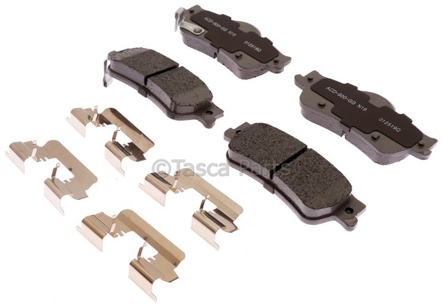 19387598 - : Ceramic Rear Disc Brake Pad Set with Clips for GM Image