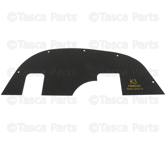 15686091 - Body: Splash Shield for Chevrolet: C1500, C2500, C3500, K1500 Pickup, K2500 Pickup, K3500 Pickup, Suburban C2500, Suburban K2500 | GMC: C1500 Pickup, C2500 Pickup, C3500 Pickup, K1500 Pickup, K2500 Pickup, K3500 Pickup, Suburban C2500, Suburban K2500 Image