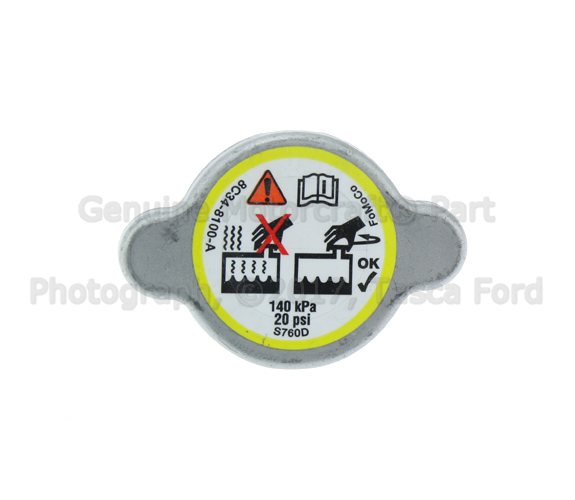 8C3Z8100A - Cooling System: Reservoir Cap for Ford: F-250 Super Duty, F-350 Super Duty, F-450 Super Duty, F-550 Super Duty Image