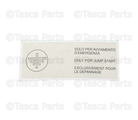 68100658AA - Labels: Battery Jump Start Label for Ram: ProMaster 1500, ProMaster 2500, ProMaster 3500 Image