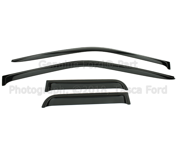 VGL3Z18246B - Exterior: Side Window Deflector - Super Cab for Ford: E-350 Super Duty, E-450 Super Duty, F-150, F-250 Super Duty, F-350 Super Duty, F-450 Super Duty, F-550 Super Duty Image