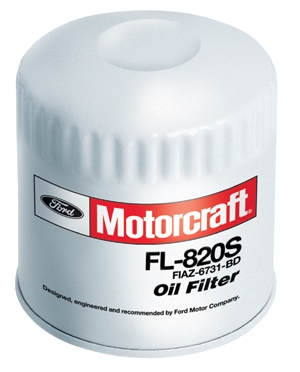 FL820S - Engine: Motorcraftâ„¢ Oil Filter for Ford: Bronco, Contour, Crown Victoria, E-150, E-150 Club Wagon, E-150 Econoline, E-150 Econoline Club Wagon, E-250, E-250 Econoline, E-350 Club Wagon, E-350 Econoline, E-350 Econoline Club Wagon, E-350 Super Duty, E-450 Econoline Super Duty, E-450 Super Duty, E-550 Econoline Super Duty, E-550 Super Duty, Econoline Super Duty, Escape, Excursion, Expedition, Explorer, Explorer Sport, Explorer Sport Trac, F-150, F-150 Heritage, F-250, F-250 HD, F-250 Super Duty, F-350, F-350 Super Duty, F-450 Super Duty, F-550 Super Duty, Five Hundred, Freestyle, Fusion, Mustang, Ranger, Taurus, Thunderbird | Lincoln: Aviator, Blackwood, Continental, Mark LT, Mark VIII, Navigator, Town Car, Zephyr | Mercury: Cougar, Grand Marquis, Marauder, Mariner, Milan, Montego, Mountaineer, Mystique, Sable Image