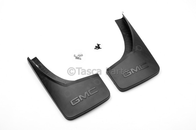 Front & Rear Black Grain Molded Splash Guards For 2014-2019 GMC Sierra – No Drill, 3-Year Warranty, KUAFU Brand