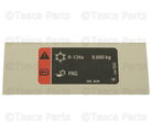 22961600 - : Air Conditioning Refrigerant Charge Label for Chevrolet: Corvette Image
