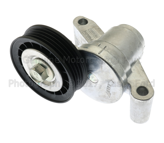 CV6Z6A228A - Cooling System: Belt Tensioner for Ford: Escape, Explorer, Focus, Fusion, Mustang, Special Service Police Sedan, Taurus | Lincoln: MKC, MKT, MKZ Image