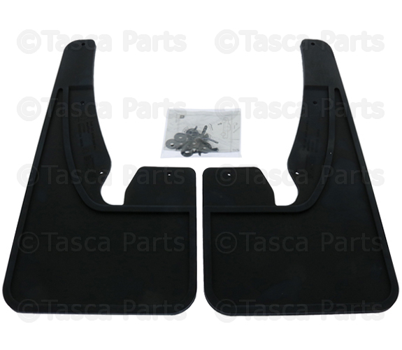 82216221AA - Exterior Accessories: Splash Guards, Heavy-Duty Rubber -- Front For Vehicles Without Production Fender Flares for Dodge: Ram 1500, Ram 2500, Ram 3500 | Ram: 1500, 1500 Classic, 2500, 3500 Image