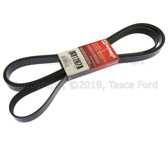 JK81267A - Cooling System: Motorcraftâ„¢ Serpentine Belt for Ford: E-350 Super Duty, F-250 Super Duty, F-350 Super Duty, F-450 Super Duty, F-550 Super Duty Image