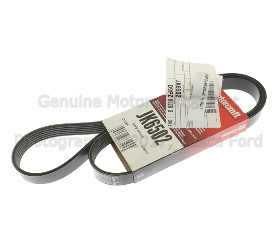 D9PZ8620G - Cooling System: Alternator Belt for Ford: Aerostar, Country Squire, E-250 Econoline Club Wagon, E-350 Econoline, E-350 Econoline Club Wagon, Econoline Super Duty, F-250, F-250 HD, F-350, F-Super Duty, LTD, LTD Crown Victoria | Lincoln: Continental, Town Car | Mercury: Colony Park, Grand Marquis Image