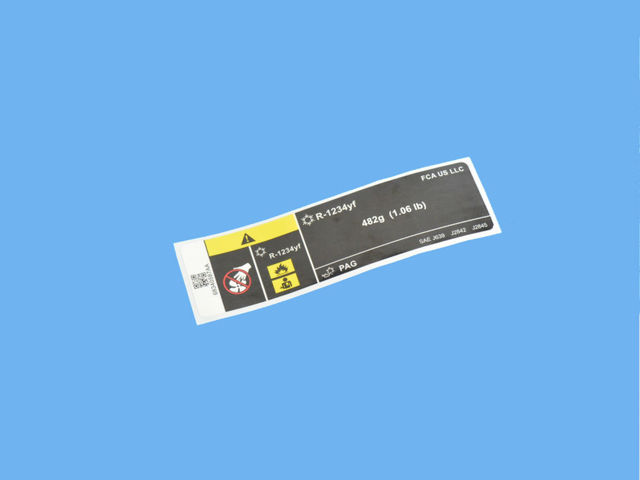68340587AA - : Air Conditioning System Label for Mopar Image