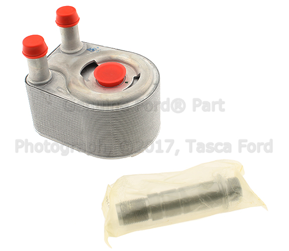9C2Z6A642A - Cooling System: Oil Cooler Assembly for Ford: E-350 Super Duty, E-450 Super Duty, F-150, F-250 Super Duty, F-350 Super Duty, F-450 Super Duty, F-550 Super Duty Image